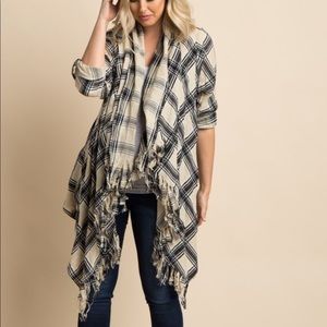 Pinkblush plaid cardigan